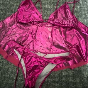 Satin Pink Reflective Set